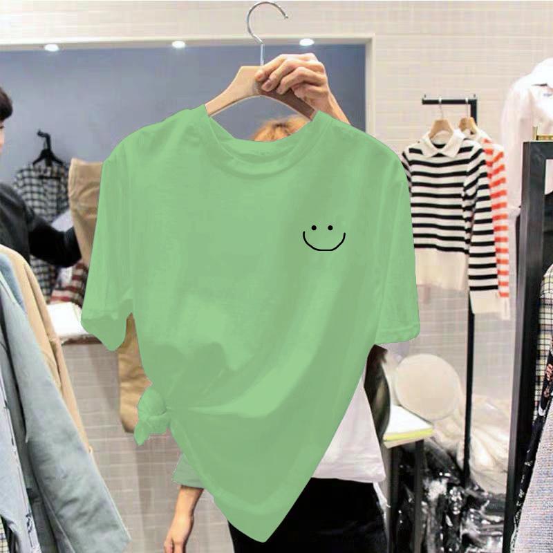 Cotton Unisex T Shirt for Women Korean Fashion Loose Teen Oversized Plus Size Tops on Sale Printed Graphic OS