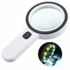 30X LED Magnifying Glass Handheld Lighted Magnifier Double Glass Lens Jewelry Magnifier