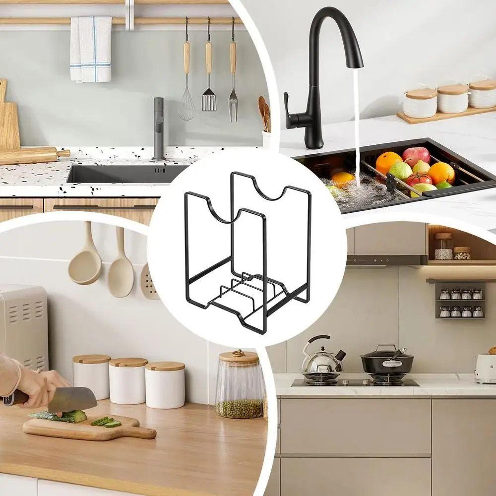 Нескользящая настольная сушилка для посуды из углеродистой стали, держатель для кухонной посуды, полка для сушки тарелок, кухня