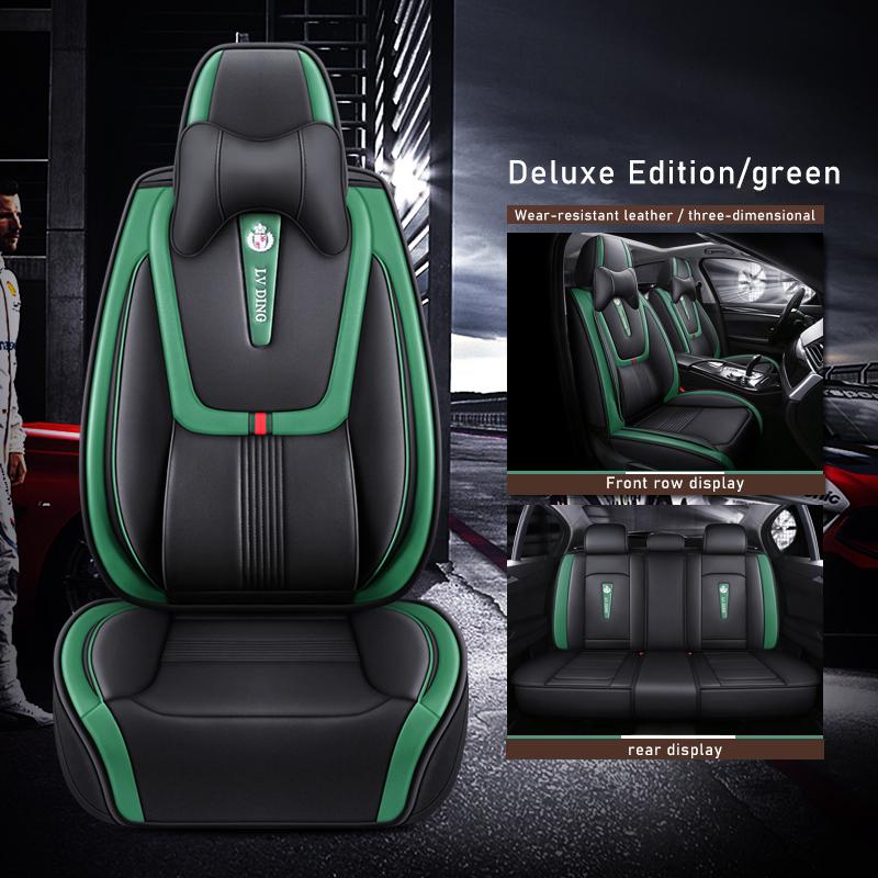 ZHOUSHENGLEE Leather Car Seat Covers For Honda Civic Accord CR-V Fit Odyssey Pilot City Jazz Vezel Elysion Jade Car Accessories