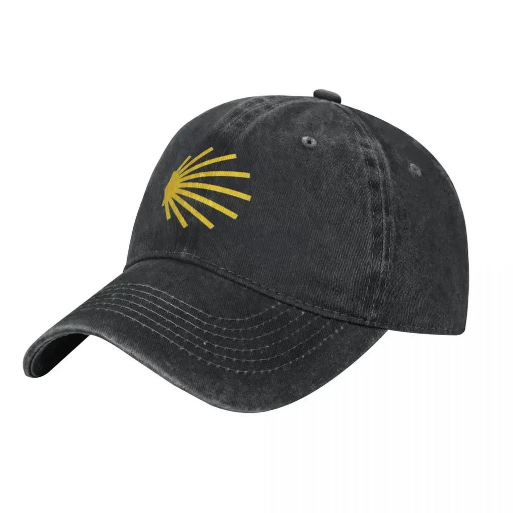 aCamino De Santiago Symbol Large Yellow Baseball Cap Buen Camino Music Album Unisex Men Sun Visors Trucker Hat y2k Baseball Caps