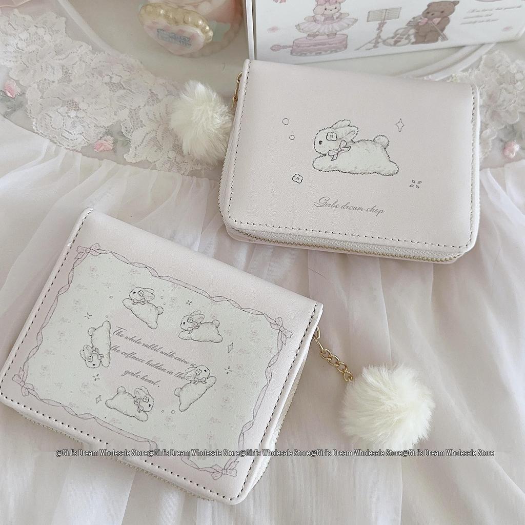 Оригинальный кошелек-бифолд и держатель для карт «Мечта девочки» - Милый короткий дизайн с защитой от размагничивания, с шелковым цветком и множеством слотов для карт