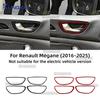 Для Renault Megane 4 2016 2017 2018 2019 2020 2021 2022 2023 2024 2025 Мягкая наклейка из углеродного волокна Рамка ручки двери салона автомобиля