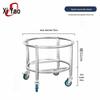 Мобильная сервировочная тележка из нержавеющей стали для ведер