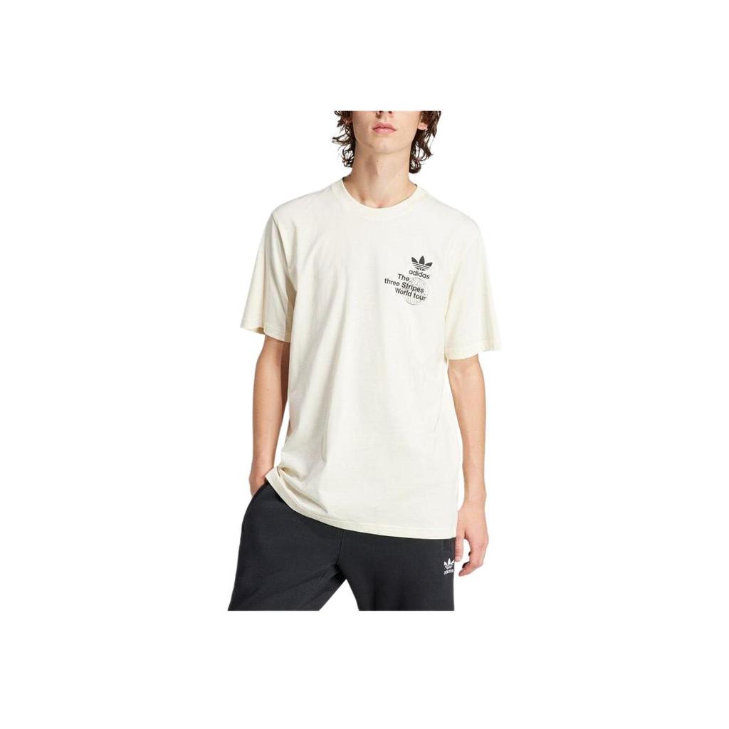adidas Футболка с коротким рукавом Bt Cream White для мужчин в уличном стиле IS2902