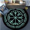 Коврик с узором викингов, круглый напольный коврик, ковер для гостиной, ковер для ванной комнаты, кухни, коврик для двери