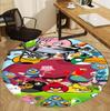Angry Birds Pattern Round Rug, Indoor/Outdoor Mat, for Picnic, Gameroom, Bedroom, Office, Living Room, Home Decor Carpet, Birthday Gift