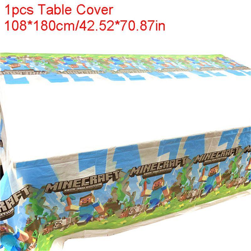 Принадлежности для вечеринки в честь будущего ребенка и дня рождения в стиле Minecraft с ярким набором посуды