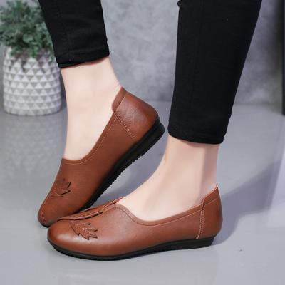 2025 новые туфли для мам одинарные туфли на плоской подошве четырехсезонная обувь для женщин среднего и пожилого возраста обувь Doudou женская