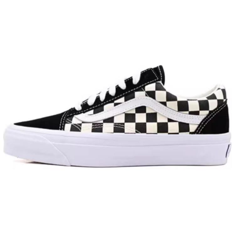 Vans Old Skool 36 LX Checkerboard - Black Unisex Sneakers White VN000CQD2BO