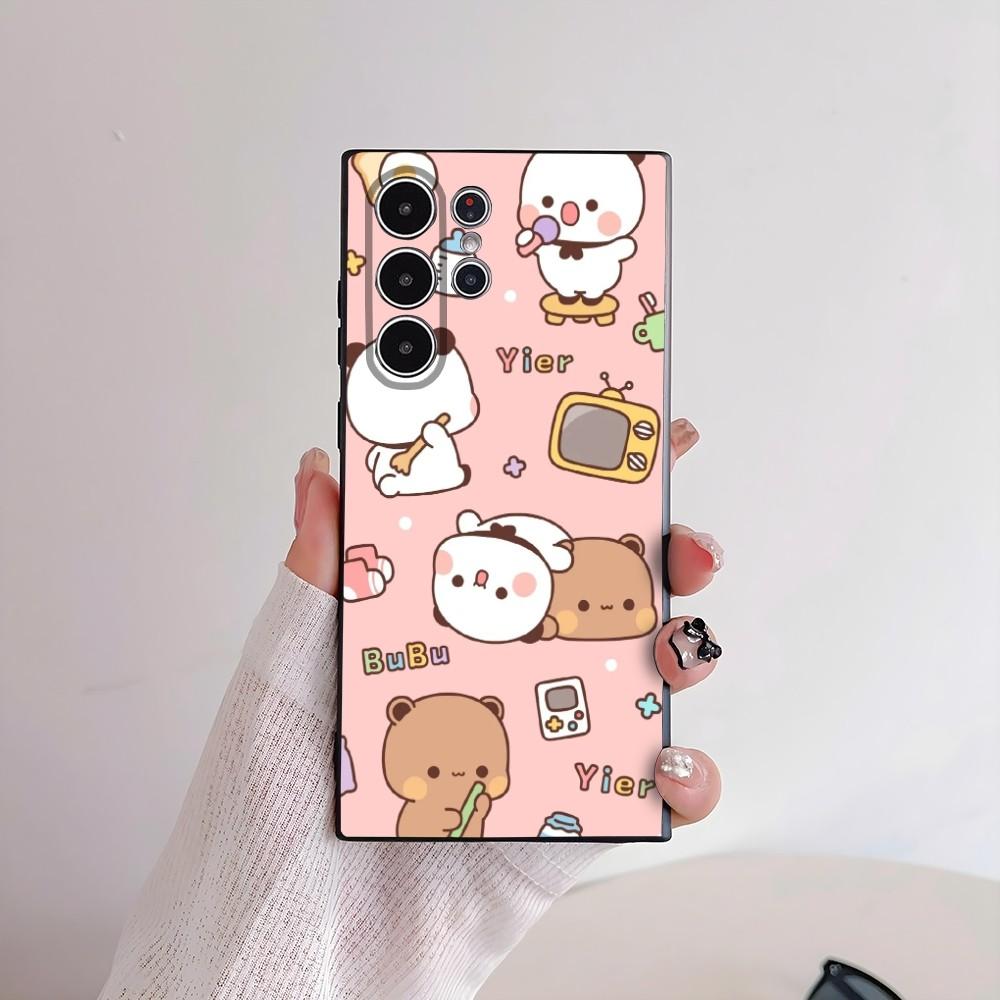 Милый Чехол Для Телефона Bubu Dudu Для Samsung Galaxy S25 S24 S22 S23 Ultra S21 S20 Plus 5G Матовый Нескользящий Полностью Закрывающий Мягкий Чехол