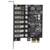 5Gbps PCIE Expansion Card USB 3.2 GEN1 7 Port PCIE Card PCIE to USB Card  PC Expansion