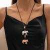 Cartoon Choker New Year Horse Necklace Ethnic Style Sweater Chain  Chinese Spring Festival