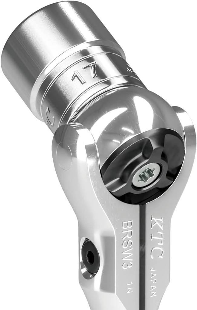 KYOTO TOOL (KTC) 9.5 sq. Long Swivel Ratchet Handle, BRSW3L, Silver
