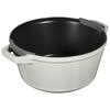Staub Cocotte Campagne большой литой эмалированный горшок-гриль IH совместимый японский продукт с серийным номером "Stackable 24cm" [Авторизованный номер] 40508-385