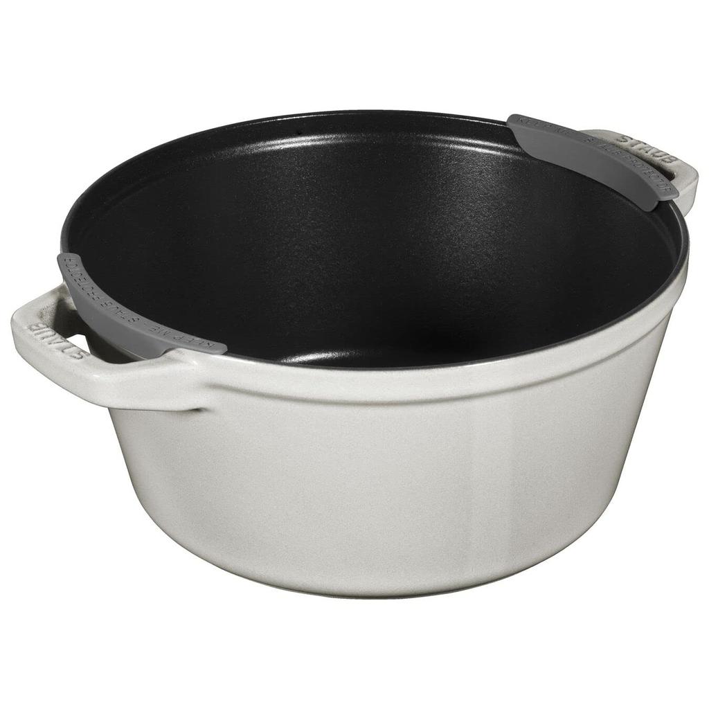 Staub Cocotte Campagne большой литой эмалированный горшок-гриль IH совместимый японский продукт с серийным номером "Stackable 24cm" [Авторизованный номер] 40508-385