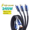 3 в 1 Быстрая зарядка Type C USB-кабель Type C USB Micro Для iPhone Samsung Huawei Xiaomi Многопортовый Многозарядный провод