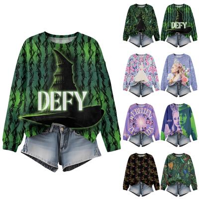 Женский повседневный пуловер с круглым вырезом и длинным рукавом с принтом ко Дню святого Валентина