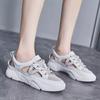 Summer Shoes Women Fashion Sneakers Genuine Leather White Shoes Flat Thick Sole Brand Breathable Mesh
