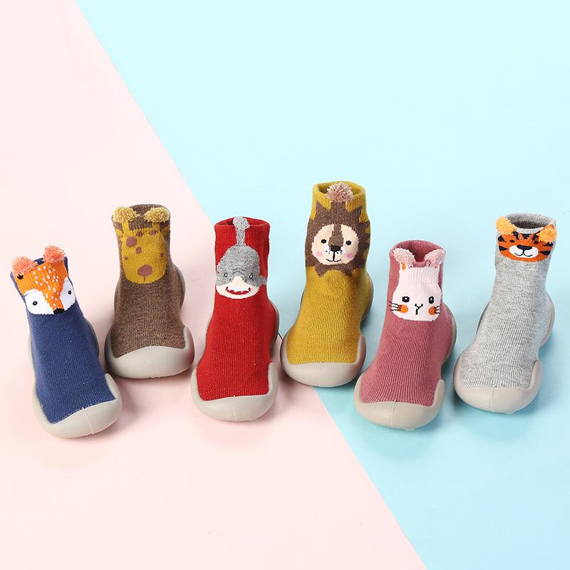 Spring and Fall Models of Children's Floor Socks Baby Silicone Soft Sole Floor Shoes Baby Indoor Non-slip Toddler Shoes