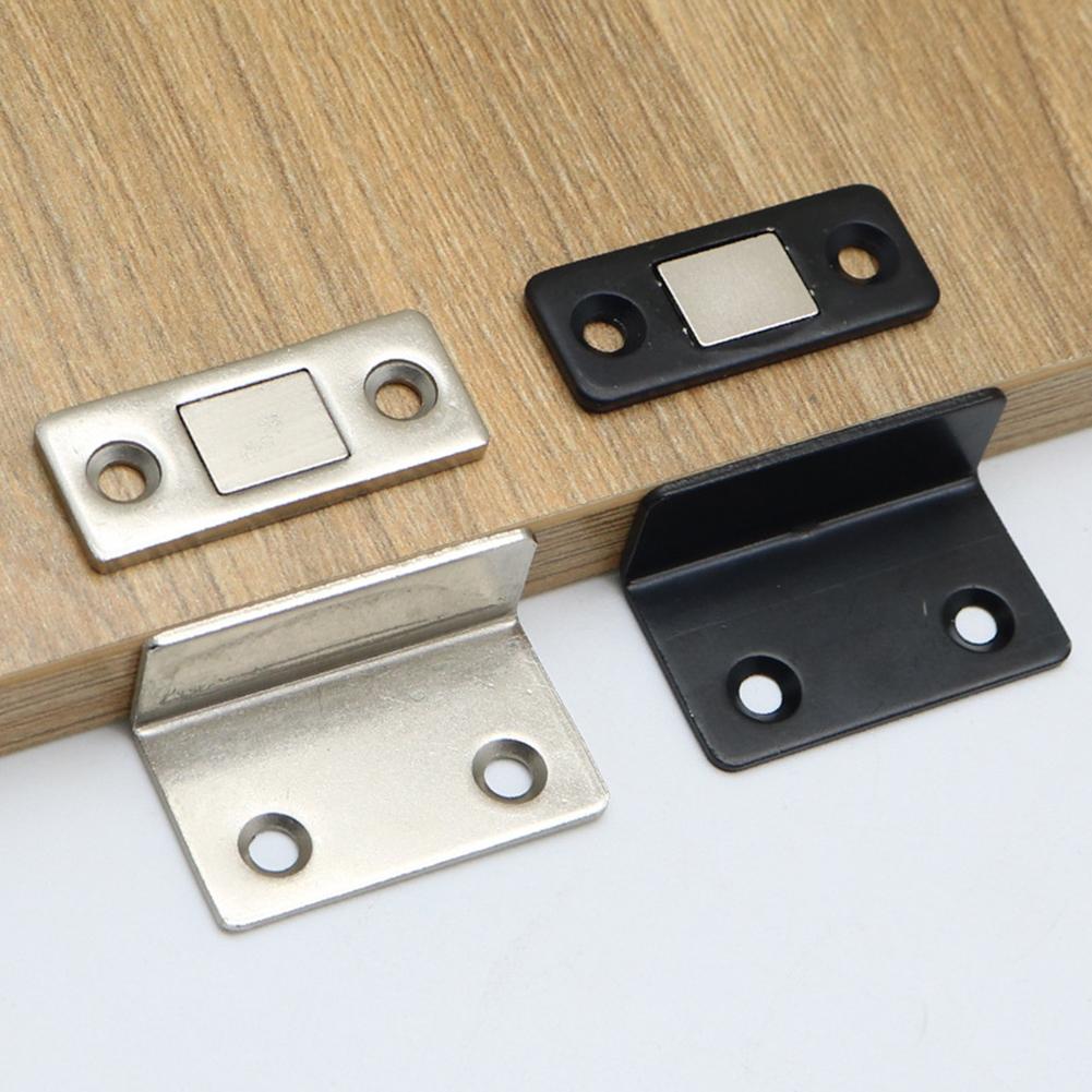 1-10PCS Ultra Thin Latch Cupboard L Type Door Closer Cabinet Catches Door Stopper Furniture Fittings Strong Magnetic Door Closer