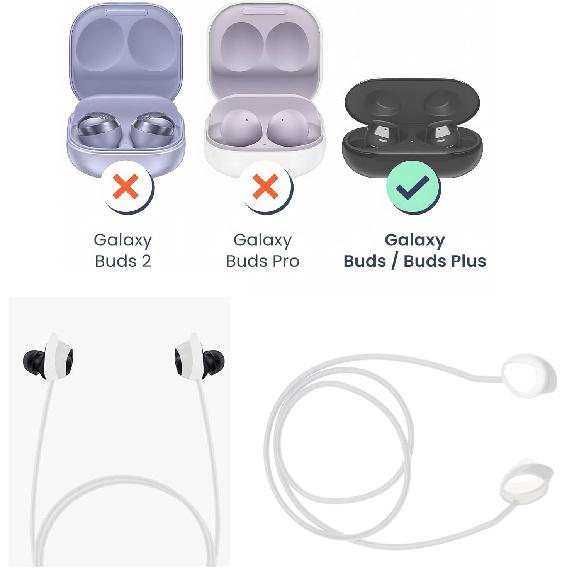 Create idea 2pcs Wireless Earphone Silicone Anti-Lost Strap Compatible with Galaxy Buds/Buds Plus Headphone Straps Earphone Anti-Lost Strap Hanging