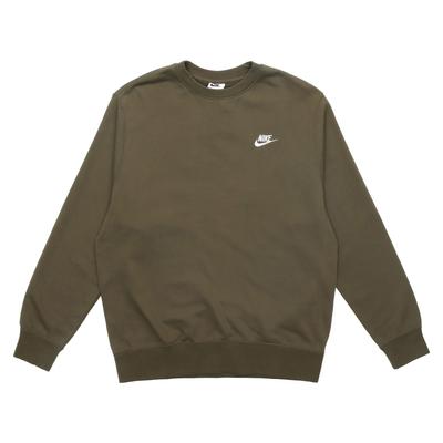 Nike Спортивная клубная французская фуфайка с вышитым логотипом, мужская толстовка, зеленая BV2667-326