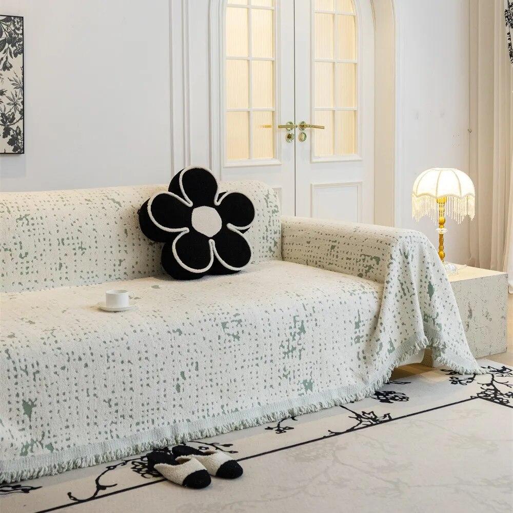 Скандинавские пледы для дивана-кровати, одноместный, четырехсезонный, плюшевый чехол для дивана, защита от пыли и царапин, защитный чехол для двухместного дивана