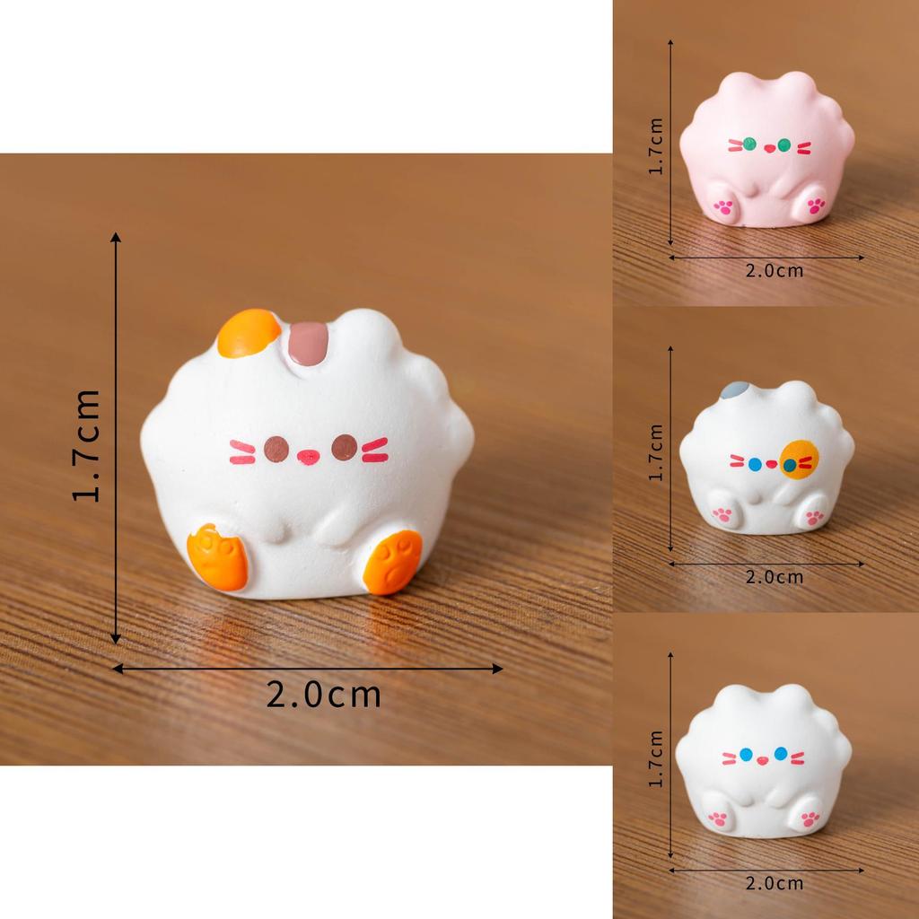 Милая фигурка кошки из смолы с мультяшным дизайном для декора стола в машине и идея для подарка