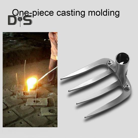 Садоводство Прополочник Четырехзубый Грабли Сверхпрочный Стальной Уличный Сад Газон Ферма Рыхление Почвы Удаления Сорняков Прополка Корчевание Ручной Инструмент