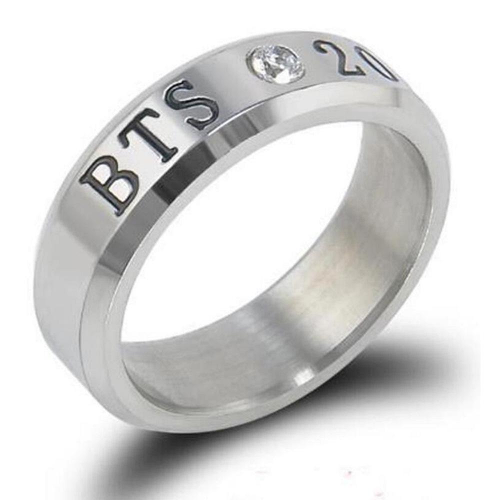 BTS Bangtan Boys Универсальное кольцо-звезда и ожерелье из нержавеющей стали 304 для женщин