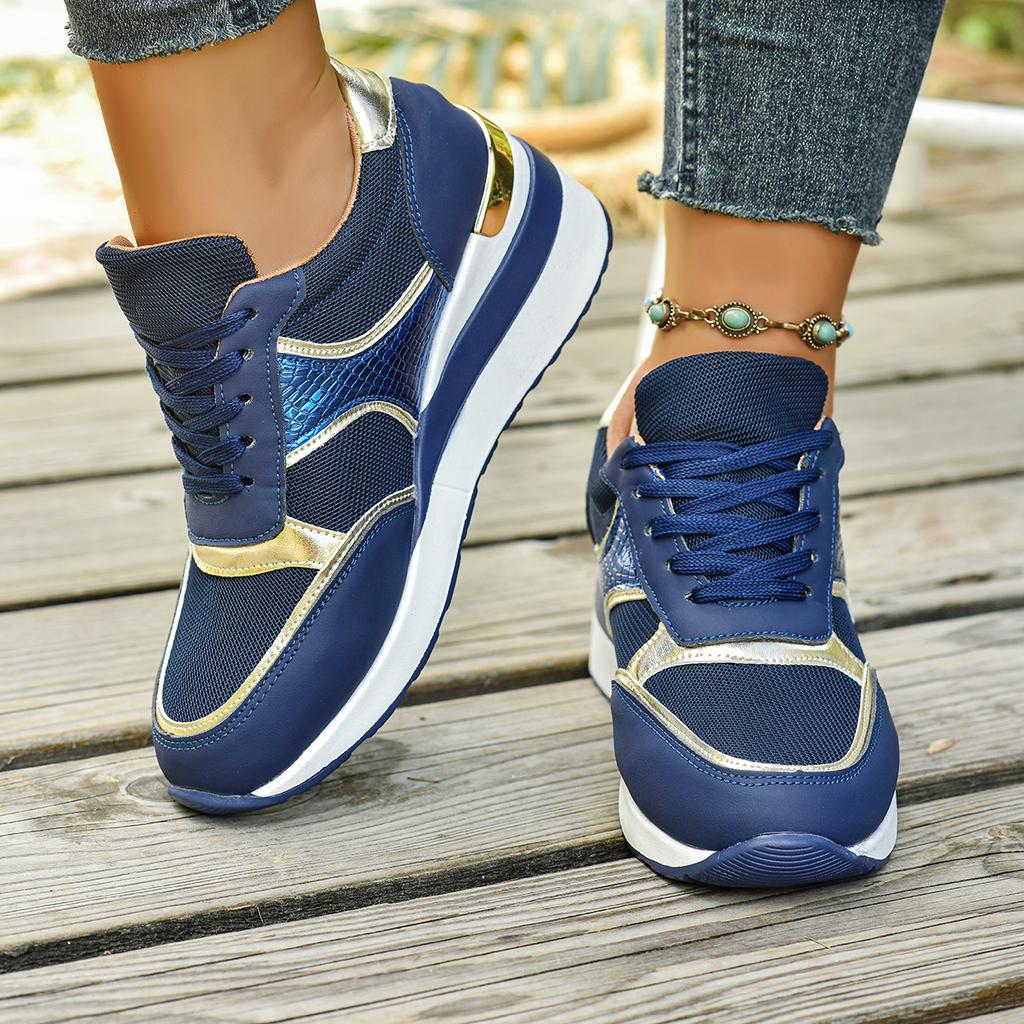 Women's Lightweight Wedge Sneakers Fashion Lace Up Running Shoes for Women Casual Comfortable Walking Shoes Plus Size