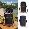 Two-bottle Wine Bottle Insulation Bag 7L Beer Cooler Carrier Bag Wine Bottle Storage Pouch  Picnic