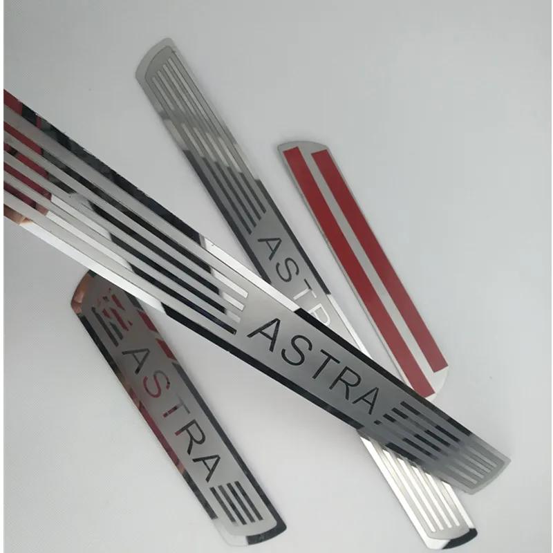 jbzh1 For Opel Vauxhall Astra Car Sticker Accessories Door Sill Protector Scuff Plate Auto Stainless Steel Styling Trim 2010-2022