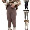 Girls' Fashionable High-Stretch Fleece-Lined Tights Winter Children's Versatile Thickened Thermal Leggings Baby Stylish Casual Trousers