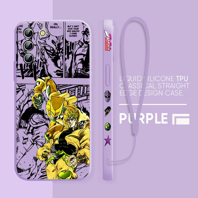 Чехол для телефона Anime JOJO Villain Diavolo Dio для Samsung Galaxy S23 S22 S21 S20 Pro FE Note 20 Plus Ultra Liquid с левой веревкой