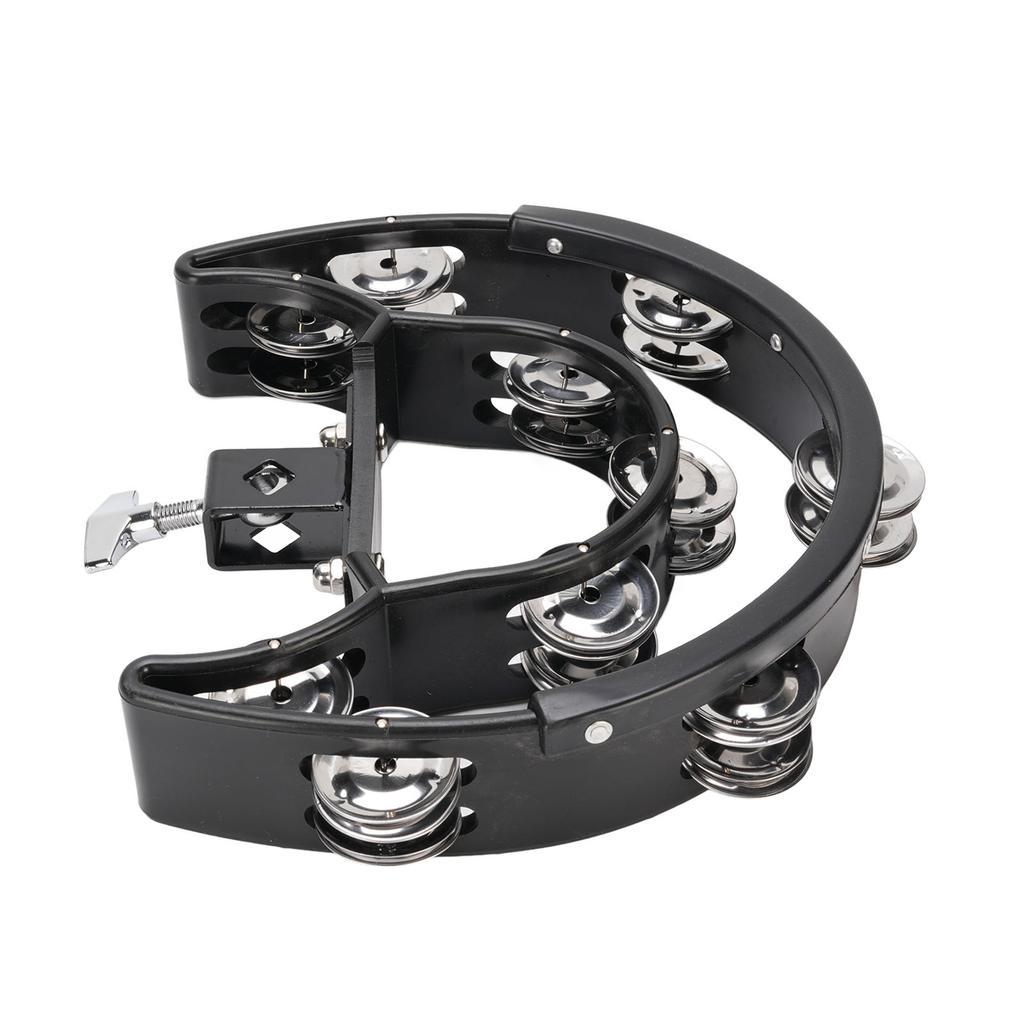 Джинглы Ручной Перкуссионный Зажимной Эргономичный Дизайн Двухрядный Полумесяц Музыкальный Тамбурин для