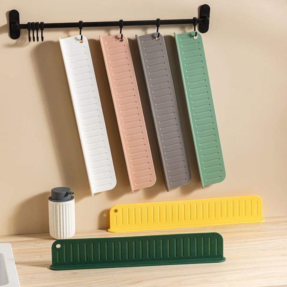 Silicone Water Baffle Barrier Sink Flap Block Easy Cleaning Sink Splash Guard  Household