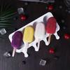 2 Sets Silicone Popsicle Molds Creative Ice Cream Mold 4 Cavities