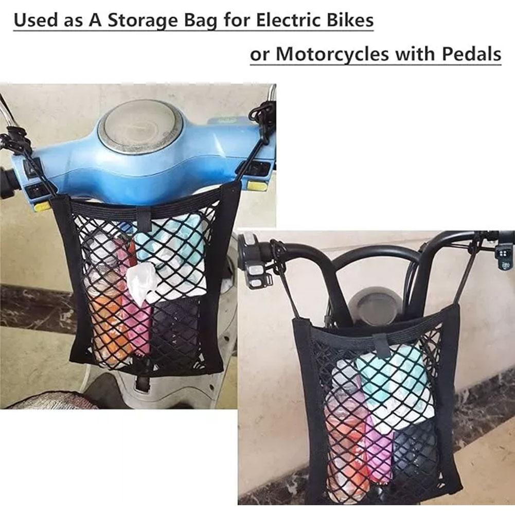 Мотоциклетная грузовая сетка Высокоэластичная двухслойная мотоциклетная сетка для хранения шлема Эластичная грузовая сетка с крючками Сетка для багажа H6n6
