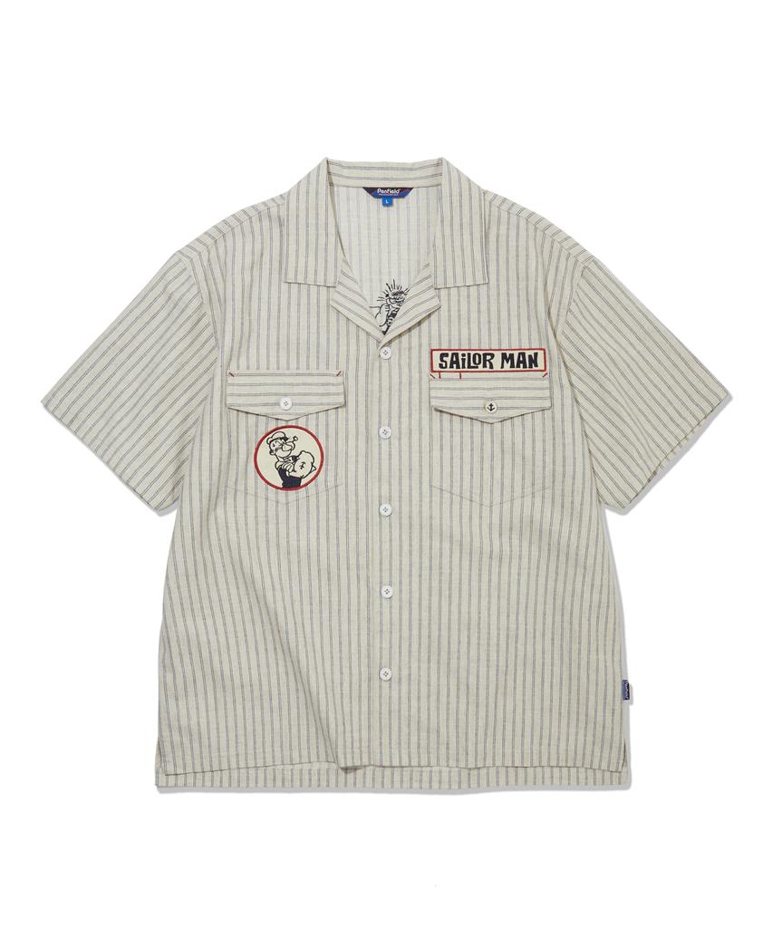 PENFIELD Рубашка-поло мужская из льна 'Sailor Man' бежевая_Fs2Wr03U