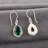 Green Emerald Gemstone Earrings Jewelry, Handmade Gorgeous Silver Earrings , 925 Sterling Silver Jewelry For Wedding Gift