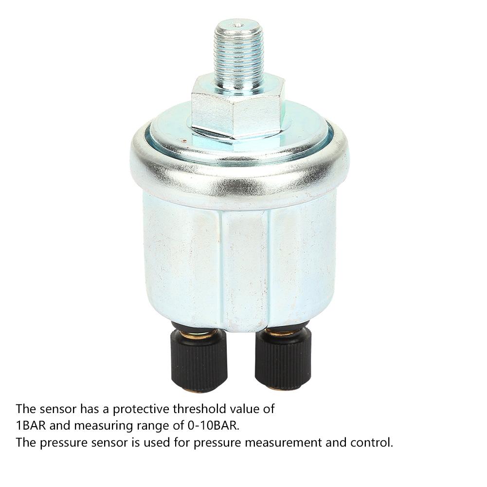 18 NPTF Bright Double Head Thread Car Oil Pressure Sensor Fit for VDO 010bar