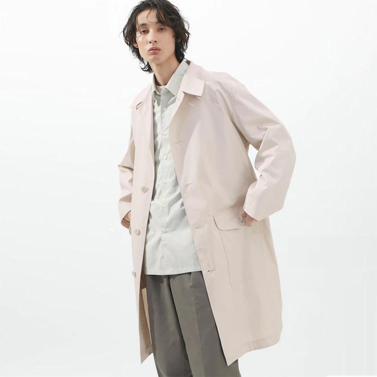 Uniqlo Тренч мужской однобортный средней длины, однотонный, серия U, цвет серо-свинцовый 457988-06