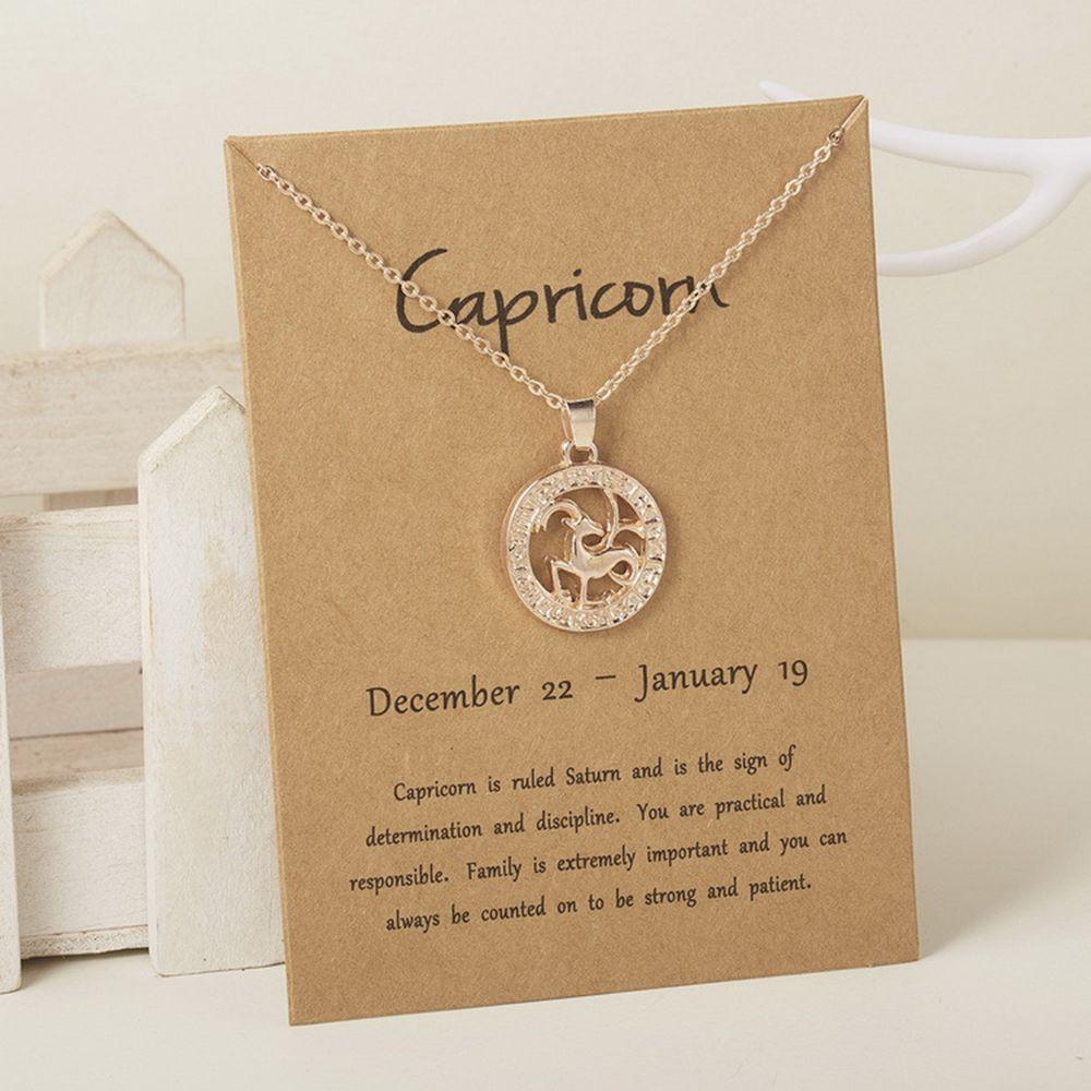 Out Aquarius Leo Scorpio Guardian Star Choker Animal Zodiac Sign 12 Constellation Pendant Necklace
