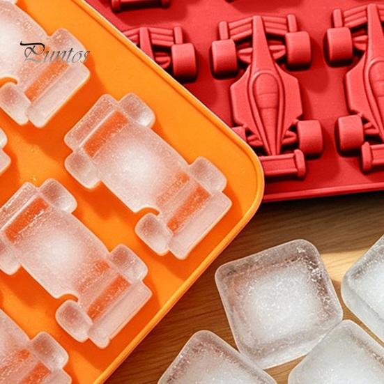 Silicone Baking Molds for Kids Racing Car Ice Mold, 6 Cavity 3D Cake Candy Jelly Easy to Clean Tray, Food Grade Flexible Mold Chocolate Soap,