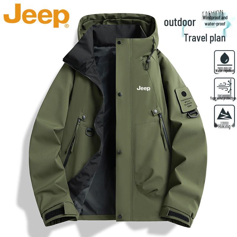 Jeep Мужская повседневная ветровка Softshell для активного отдыха