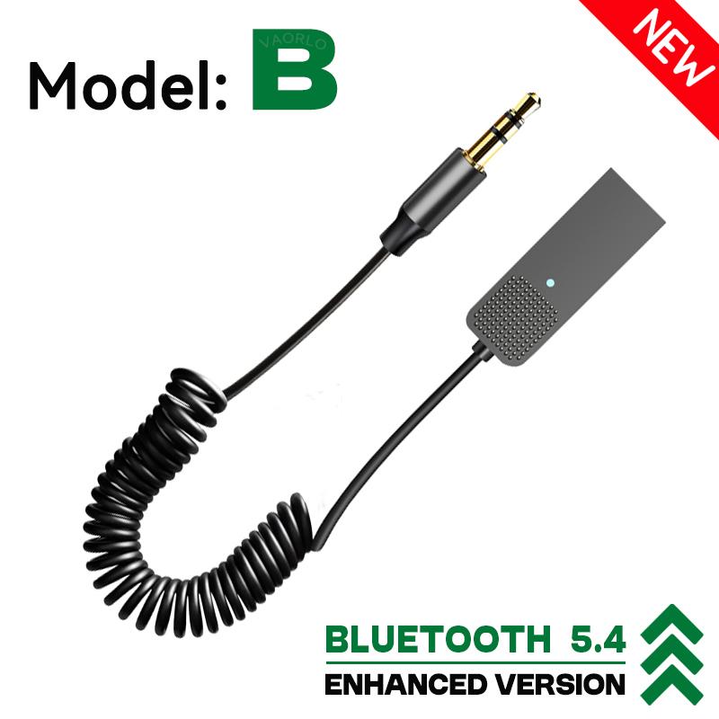 Новые обновления Bluetooth 5.4 аудио приемник USB на 3.5 мм AUX автомобильный беспроводной музыкальный адаптер с HD микрофоном для автомобильного комплекта проводной динамик