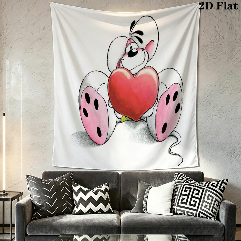 diddl Wall Tapestry Aesthetic Wall Hanging Printed Fabric Blanket Decorative Tapestries for Bedroom Living Room Home Decor