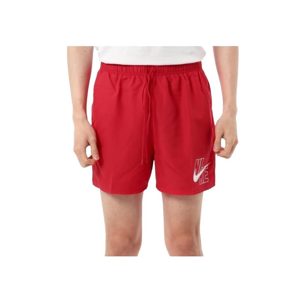 Nike Logo Mid Waist Casual Shorts Men shorts Red NESSA566-614